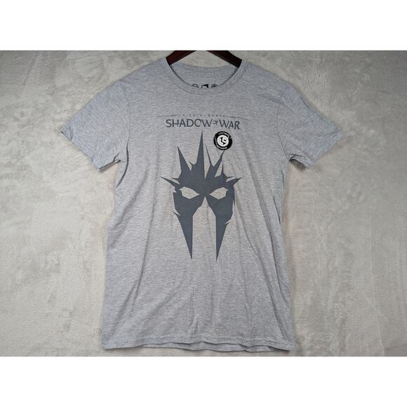 NEW Middle Earth Shadow of War Shirt SMALL Gray Video Game Warner Bros - Picture 1 of 6